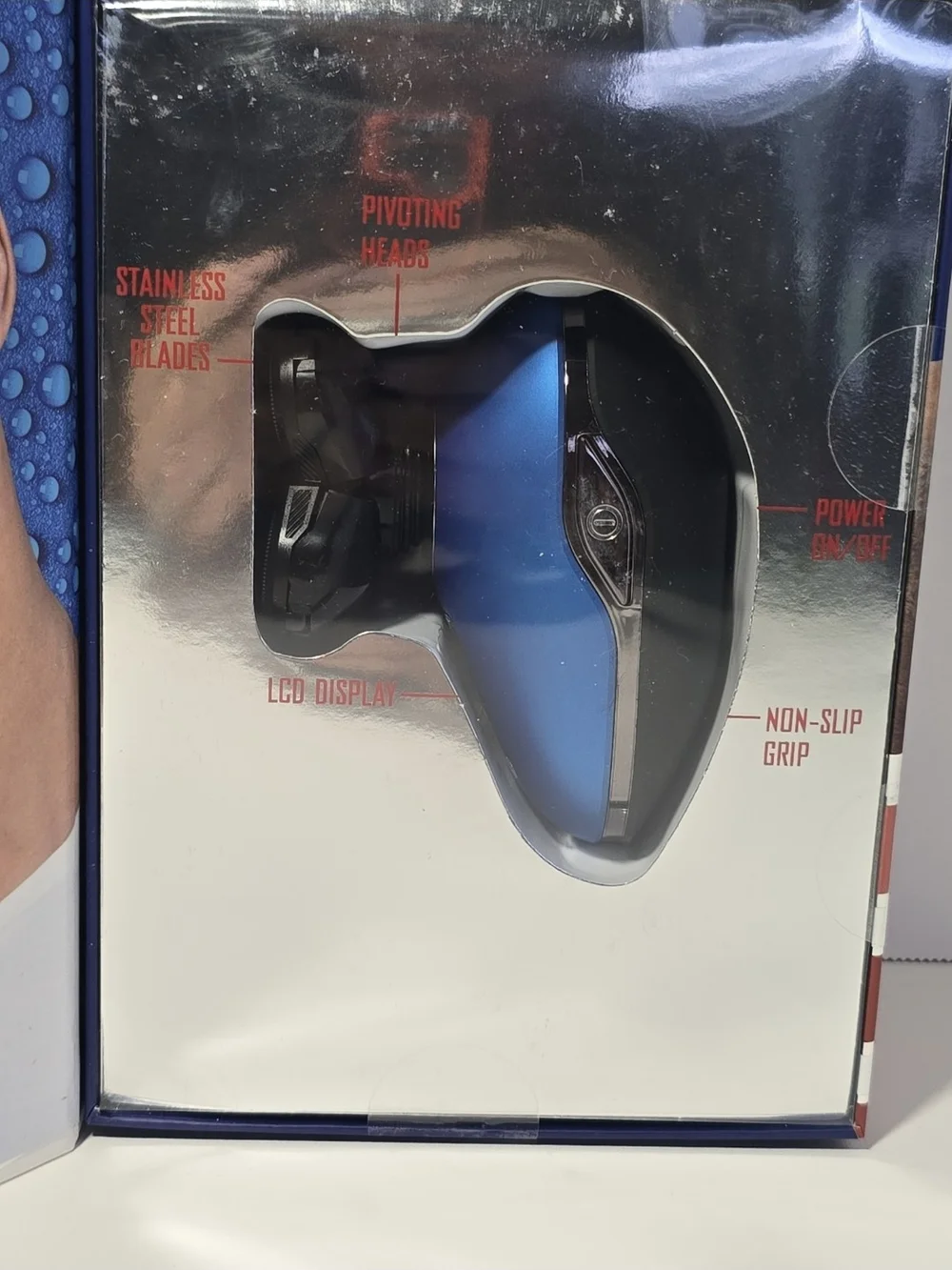 Barbasol Rechargeable LCD Head Shaver - Blue- New In The Box